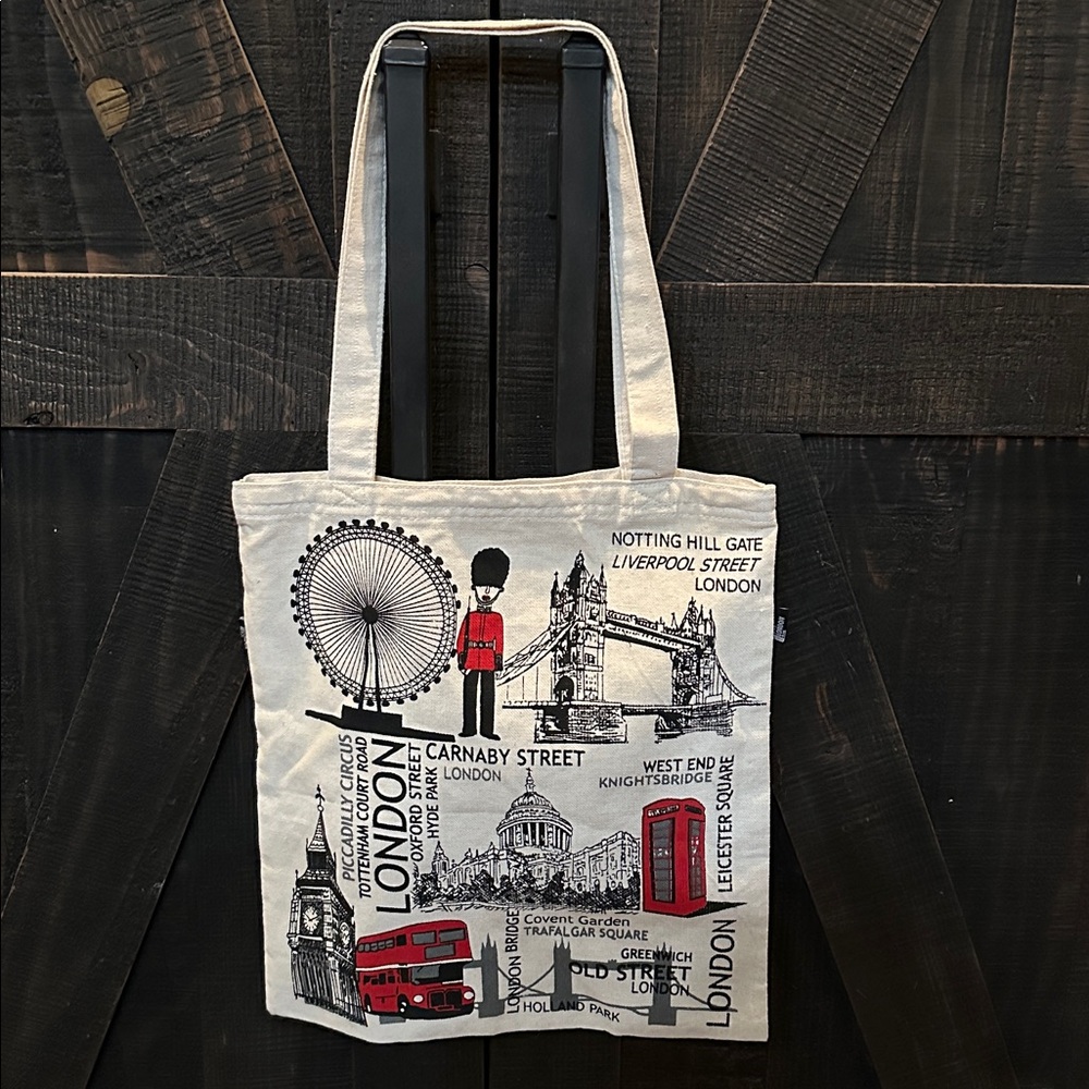 NWOT London Famous Streets Tote Bag